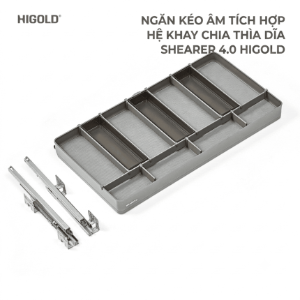 NGĂN KÉO ÂM TÍCH HỢP HỆ KHAY CHIA THÌA DĨA SHEARER 4.0 HIGOLD