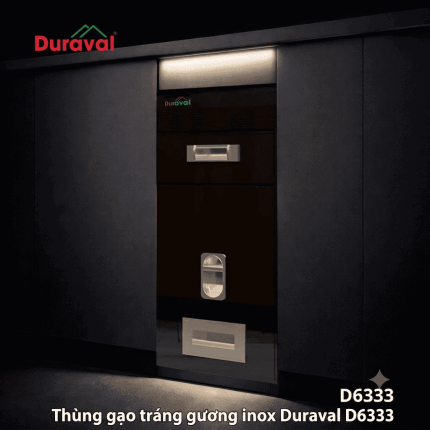 THÙNG GẠO TRÁNG GƯƠNG INOX DURAVAL