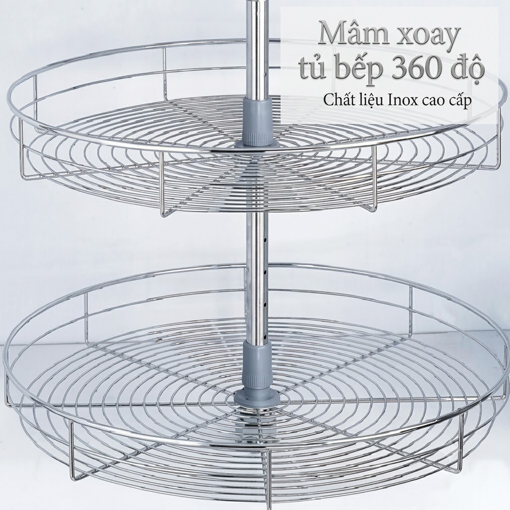 Mâm xoay tủ bếp 360 độ - mâm xoay tủ bếp