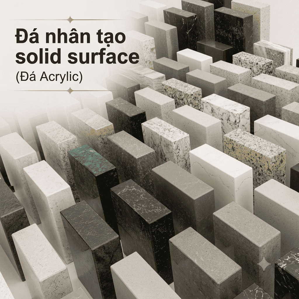 Đá Solid Surface - cách xác định hướng bếp